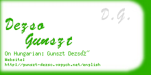 dezso gunszt business card